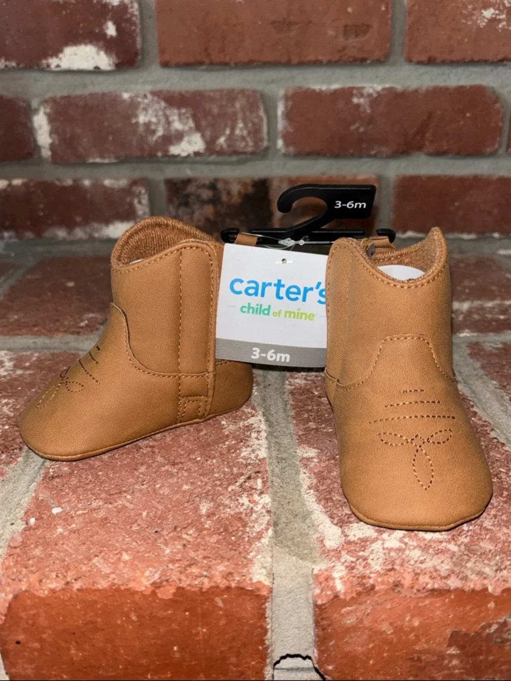 Carter's Baby Boots -Soft Sole Crib Shoes Pre-Walkers Boy or Girl Rodeo Sz 3-6m
